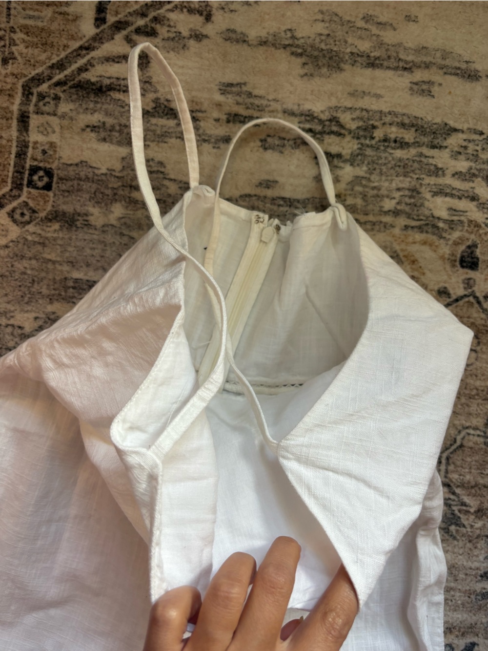 Club Monaco floral white jumpsuit size 2 cotton embroidered resortwear - Picture 6 of 11
